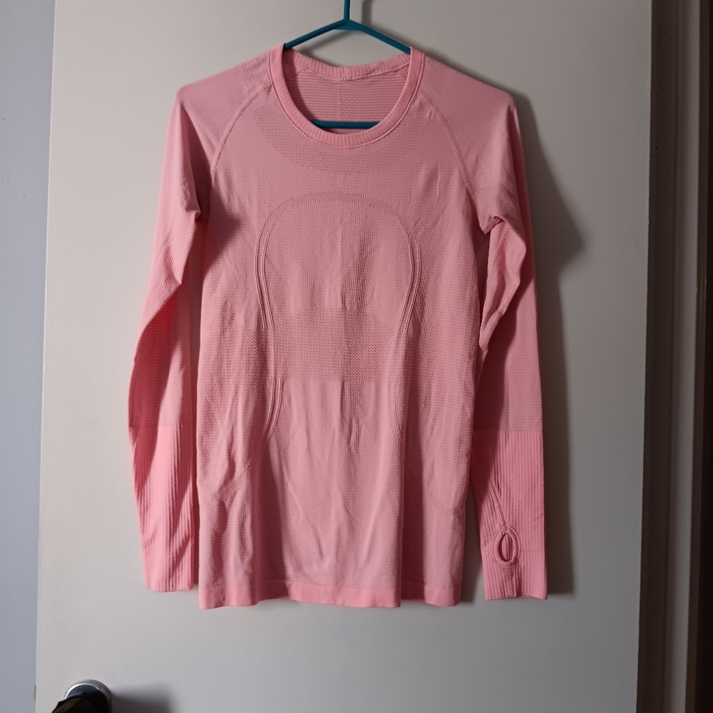 LULULEMON Swiftly Tech Pale Pink Long Sleeve Top 6